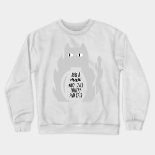 Pottery Kiln and Cats Crewneck Sweatshirt